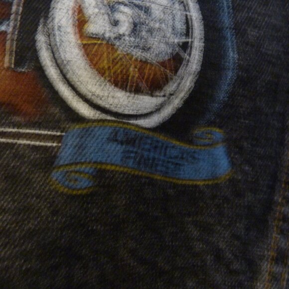 Harley-Davidson Made in USA Men's Denim Jacket With Eagle Has Landed Graphics XL - Picture 6 of 8